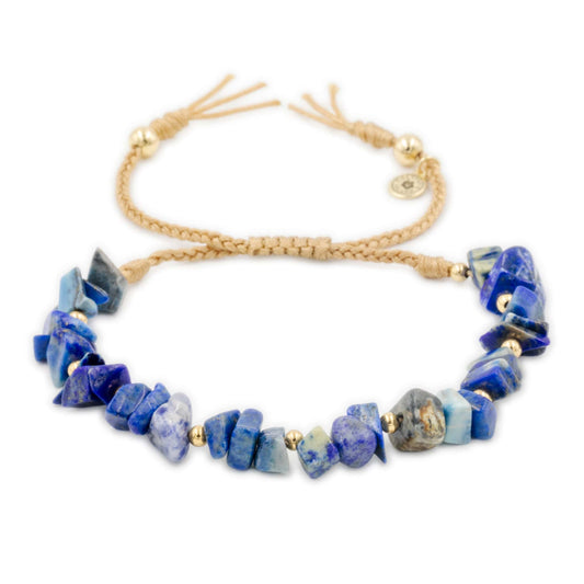 Calypsos Island Boutique Bracelet Rhea – Lapis Lazuli Macrame Bracelet
