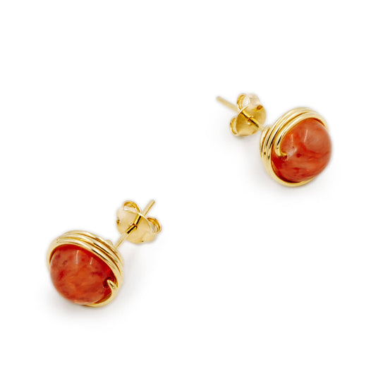 Calypsos Island Boutique Earrings Ember – Carnelian Beaded Earring