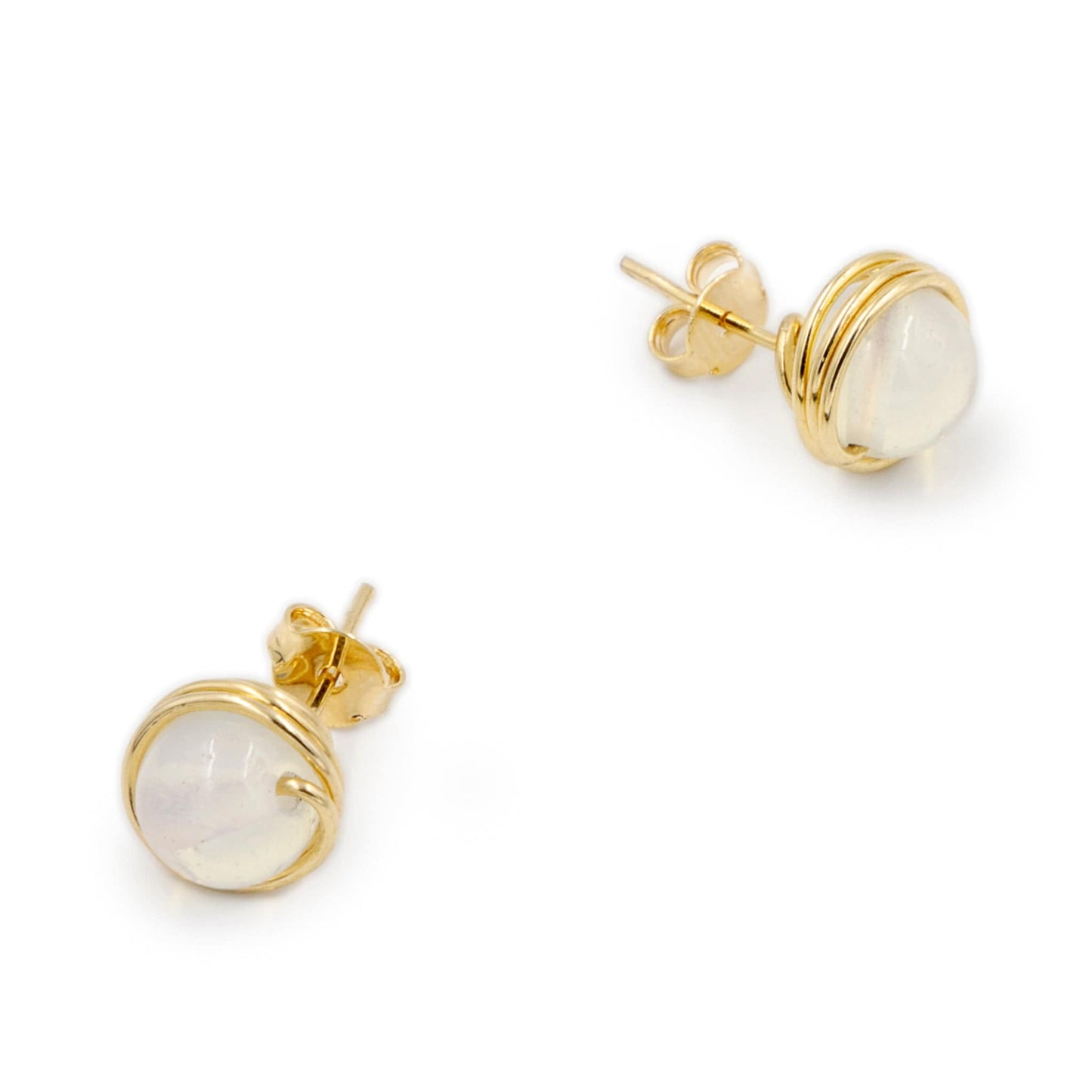 Calypsos Island Boutique Earrings Kaia – Clear Quartz Beaded Earring
