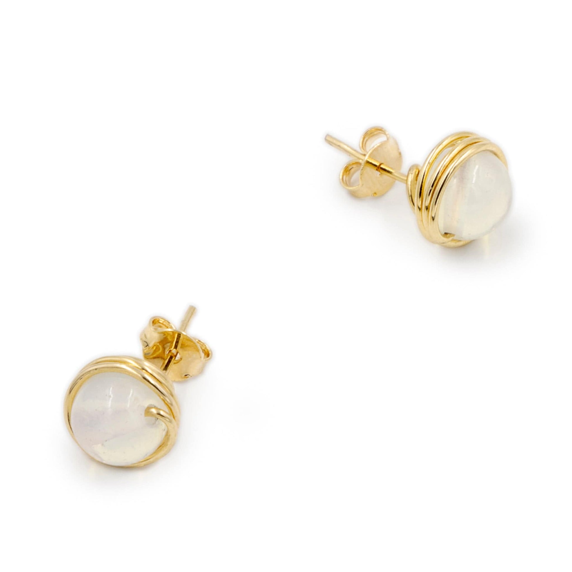 Calypsos Island Boutique Earrings Kaia – Clear Quartz Beaded Earring