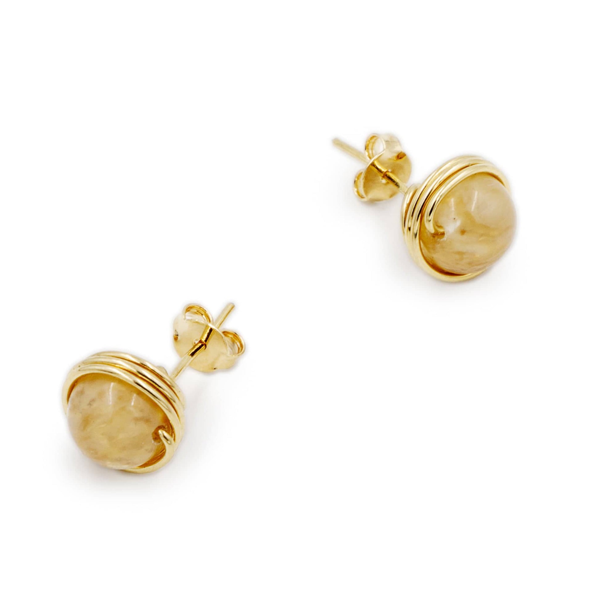 Calypsos Island Boutique Earrings Leora – Citrine Beaded Earring