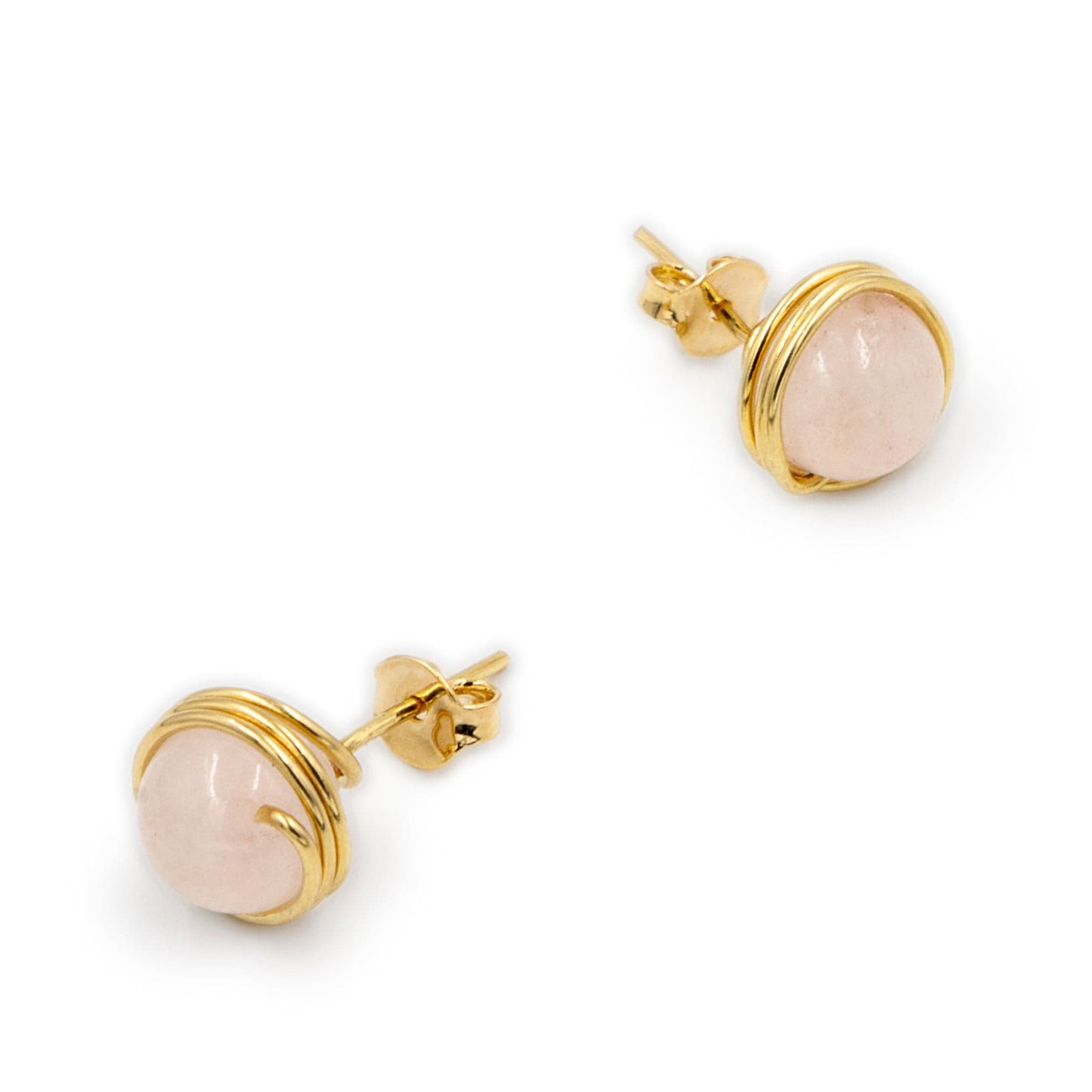 Calypsos Island Boutique Earrings Rose – Rose Quartz Beaded Earrings