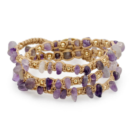 Calypsos Island Boutique Wrap Anastasia – Amethyst Macrame Wrap