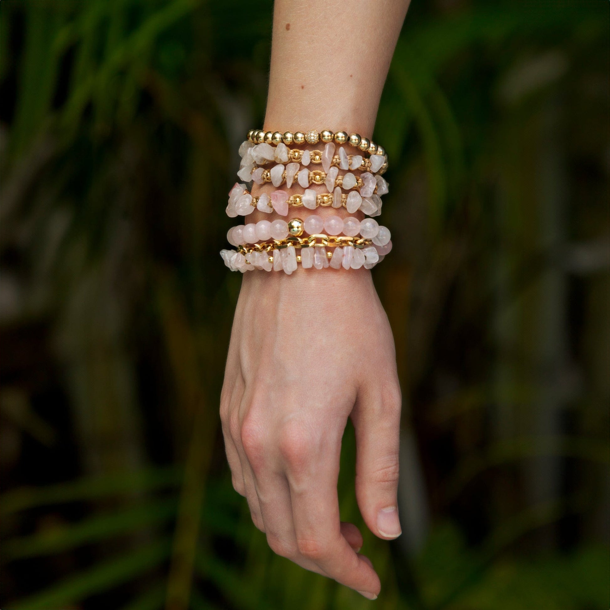 Calypsos Island Boutique Wrap Azalea - Rose Quartz Macrame Wrap