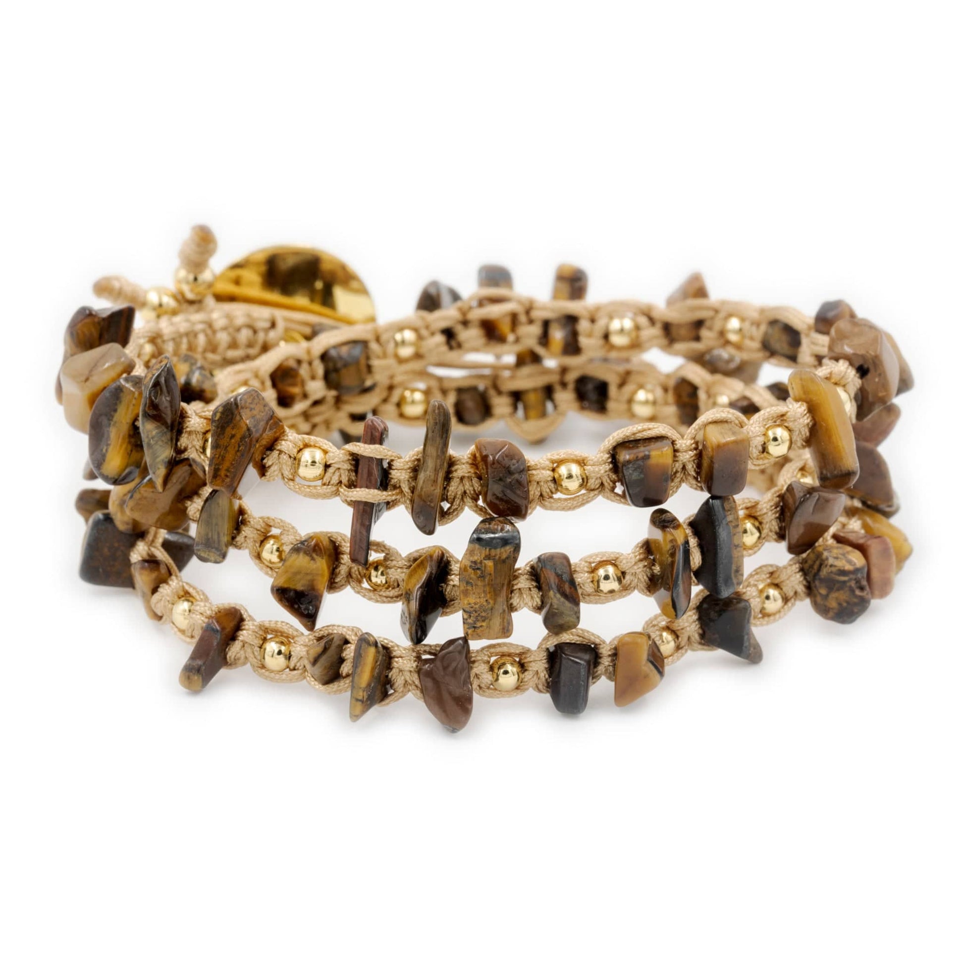 Calypsos Island Boutique Wrap Dhara - Tiger's Eye Macrame Wrap