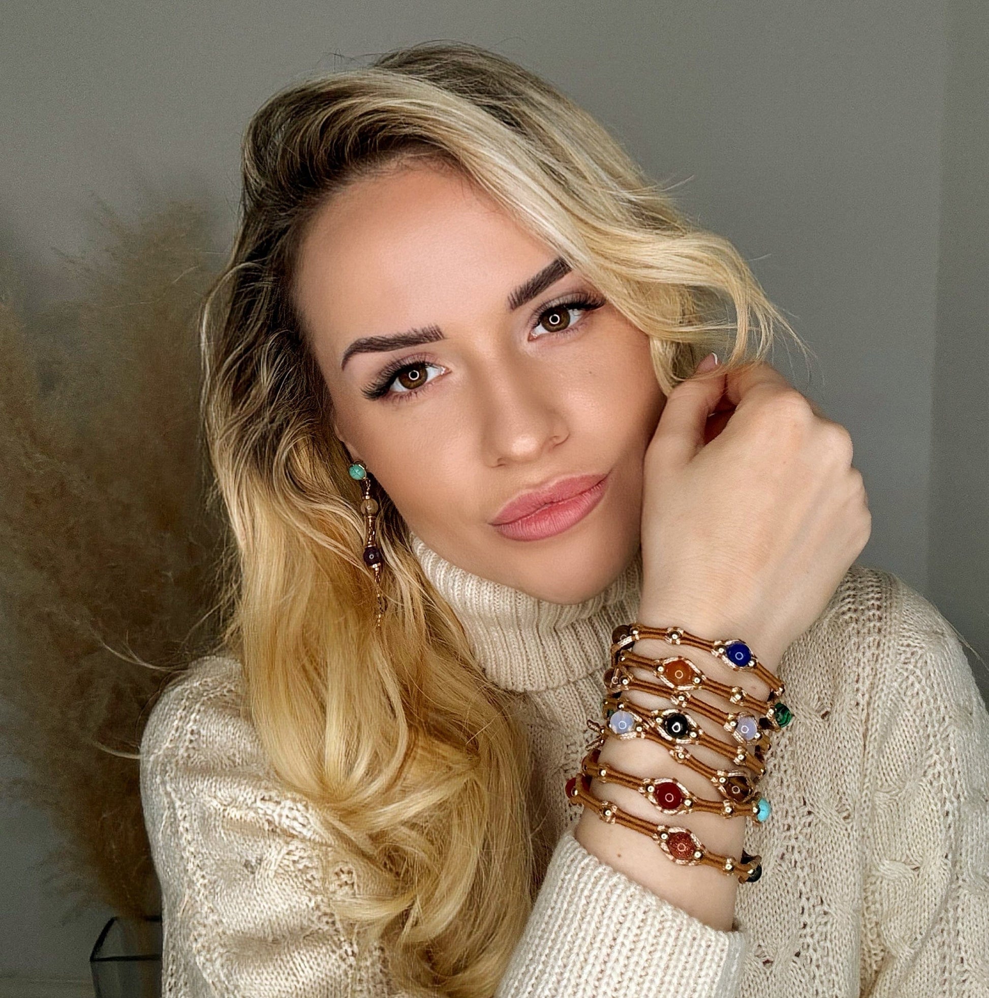 Calypsos Island Boutique Wrap Dominica – Multicolor Stones Wrap Bracelet