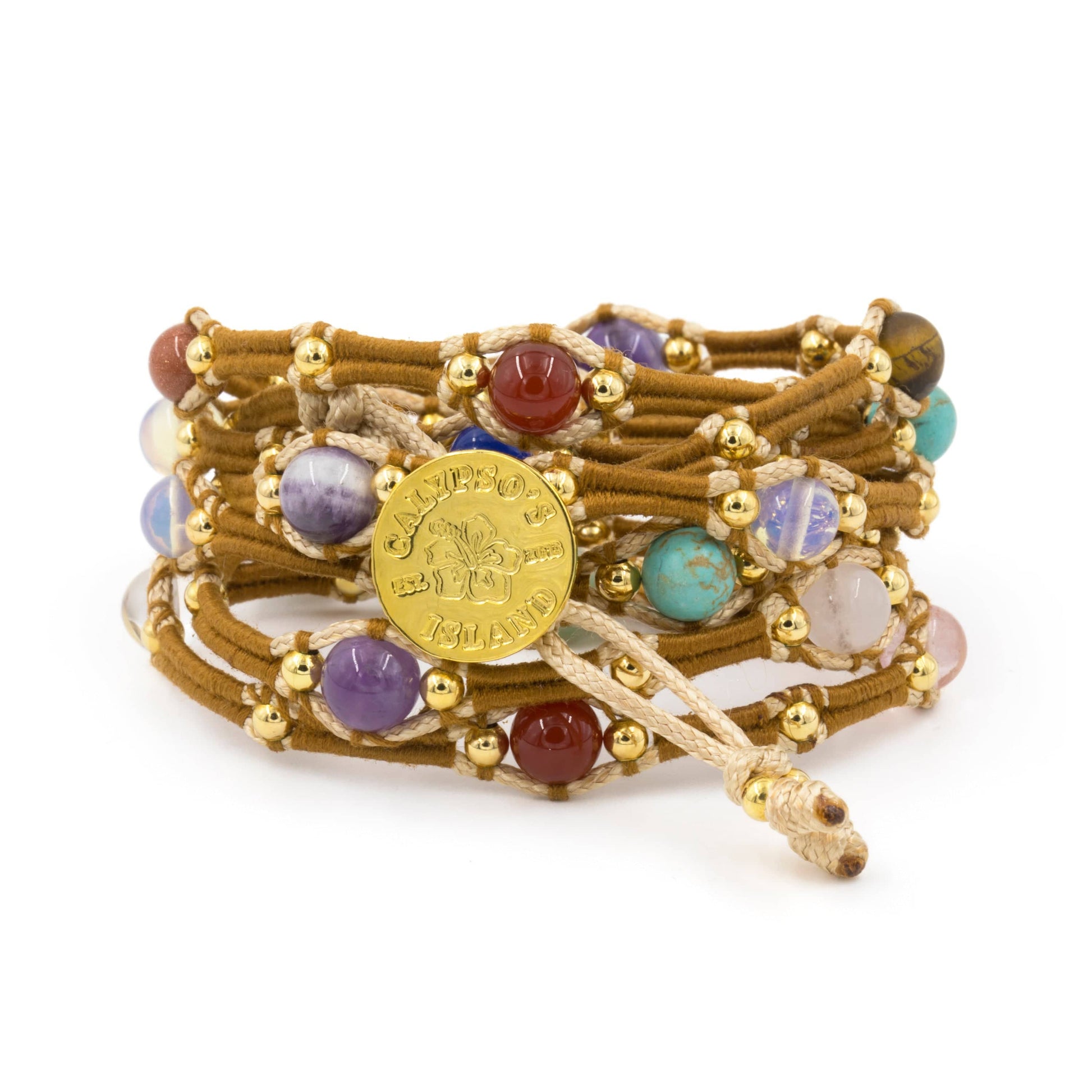 Calypsos Island Boutique Wrap Dominica – Multicolor Stones Wrap Bracelet