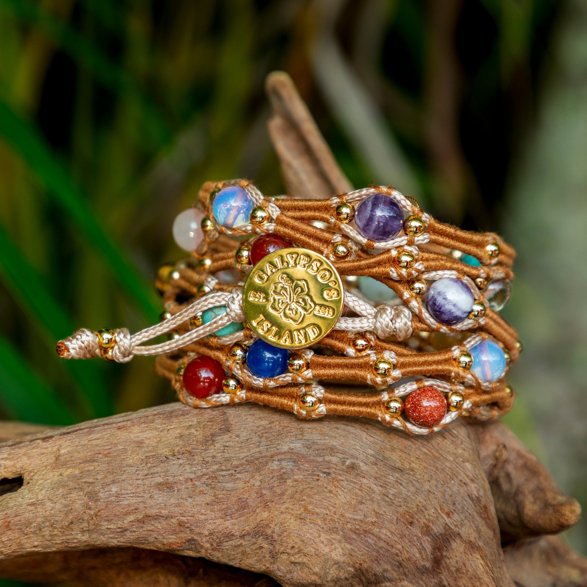 Calypsos Island Boutique Wrap Dominica – Multicolor Stones Wrap Bracelet