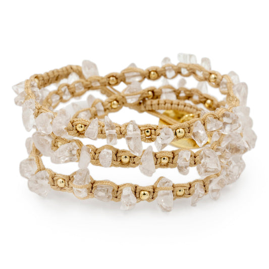 Calypsos Island Boutique Wrap Lucia – Clear Quartz Macrame Wrap