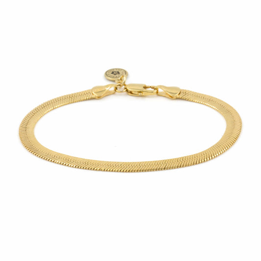 Calypsos Island Boutique Bracelet Cressida – 18K Gold Filled Herringbone Bracelet
