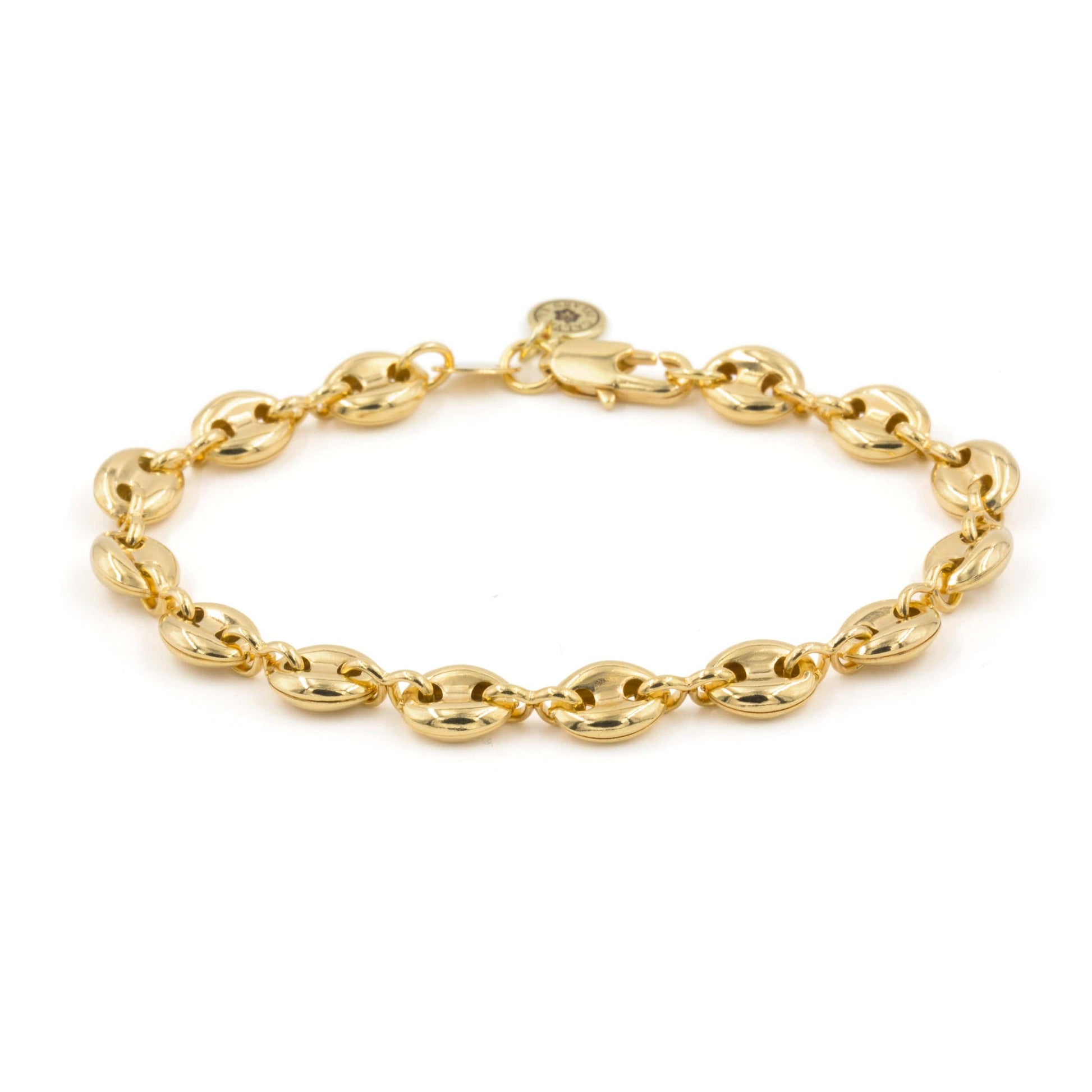 Calypsos Island Boutique Bracelet Orla - 18K Gold Filled Puffed Mariner Bracelet