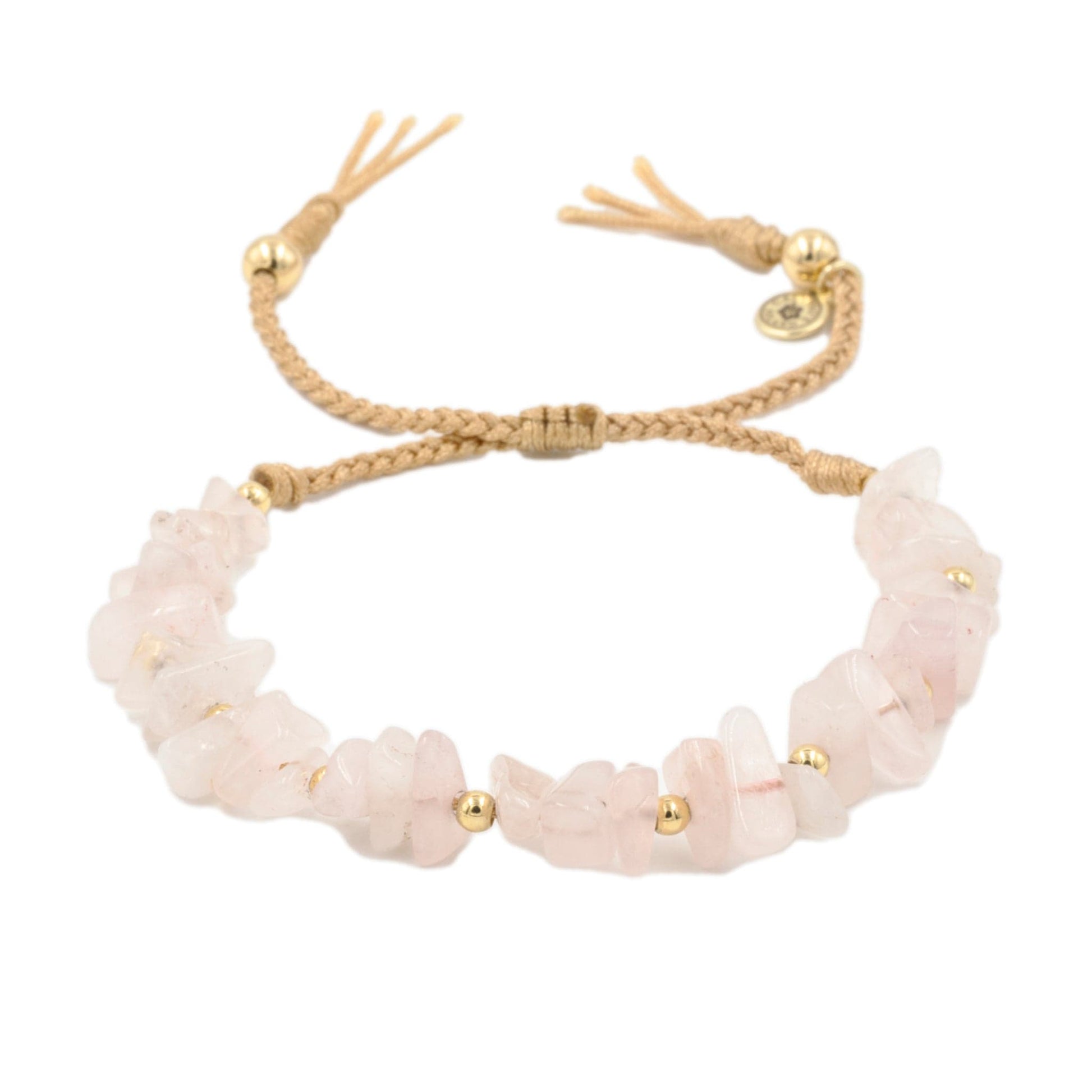 Calypsos Island Boutique Bracelet Primrose – Rose Quartz Macrame Bracelet