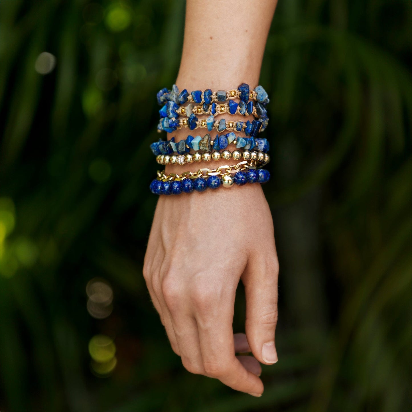 Calypsos Island Boutique Bracelet Rhea – Lapis Lazuli Macrame Bracelet